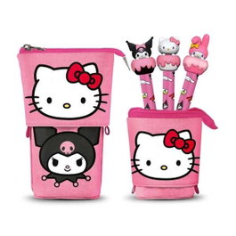 KARACTERMANIA Trousse Rose Cute avec 3 stylos effaçables Hello Kitty