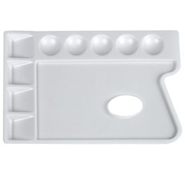 Talens Palette de mixage rectangulaire en plastique 24x16cm avec 9 puits