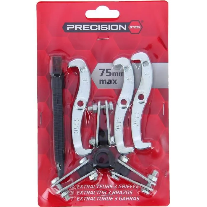 Powertrac Extracteur 3 griffes 75 mm pour roulement - PRECISION STEEL - Pignon - Volant moteur Powertrac Extracteur 3 griffes 75 mm pour roulement - PRECISION STEEL - Pignon - Volant moteur