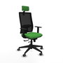Piqueras y Crespo Chaise de Bureau Horna avec Appui-tête 2D et Assise Verte