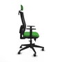 Piqueras y Crespo Chaise de Bureau Horna avec Appui-tête 2D et Assise Verte