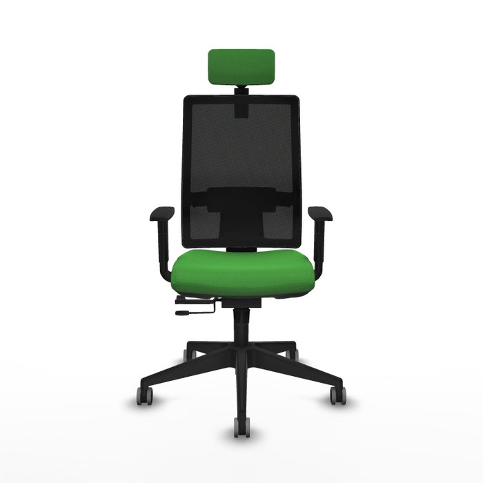 Piqueras y Crespo Chaise de Bureau Horna avec Appui-tête 2D et Assise Verte
