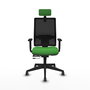 Piqueras y Crespo Chaise de Bureau Horna avec Appui-tête 2D et Assise Verte