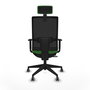 Piqueras y Crespo Chaise de Bureau Horna avec Appui-tête 2D et Assise Verte