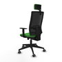 Piqueras y Crespo Chaise de Bureau Horna avec Appui-tête 2D et Assise Verte