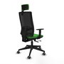 Piqueras y Crespo Chaise de Bureau Horna avec Appui-tête 2D et Assise Verte