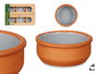 LA DEHESA Set de 10 caçaroles en terre cuite gris 8 cm