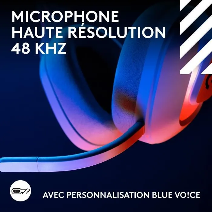 Logitech G Casque Gaming Sans Fil Astro A20 X avec Micro 48 kHz, Bluetooth, Lightsync RVB, Blanc - Technologie Lightspeed