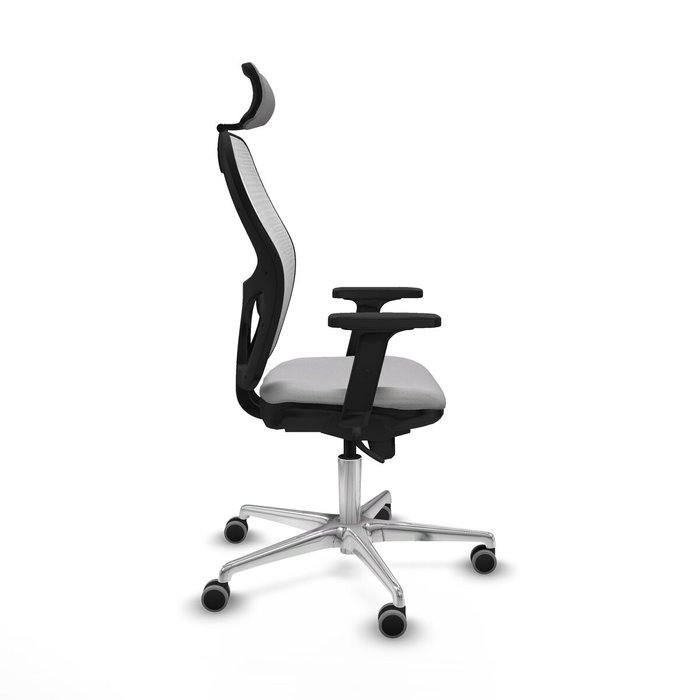 Piqueras y Crespo Chaise de Bureau avec Appui-tête Jorquera 2D086G2 Gris clair