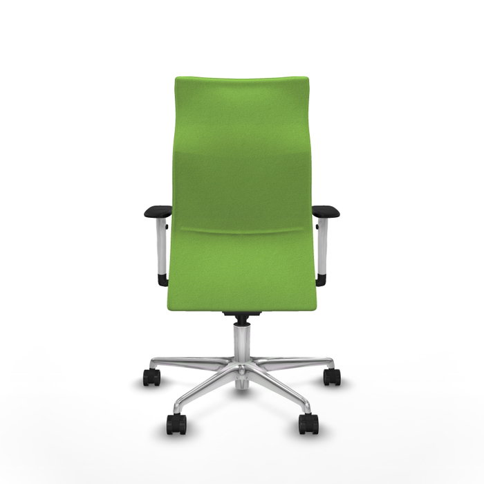 Piqueras Y Crespo Sillón Albacete Pistacho avec mécanisme synchrone et base aluminium