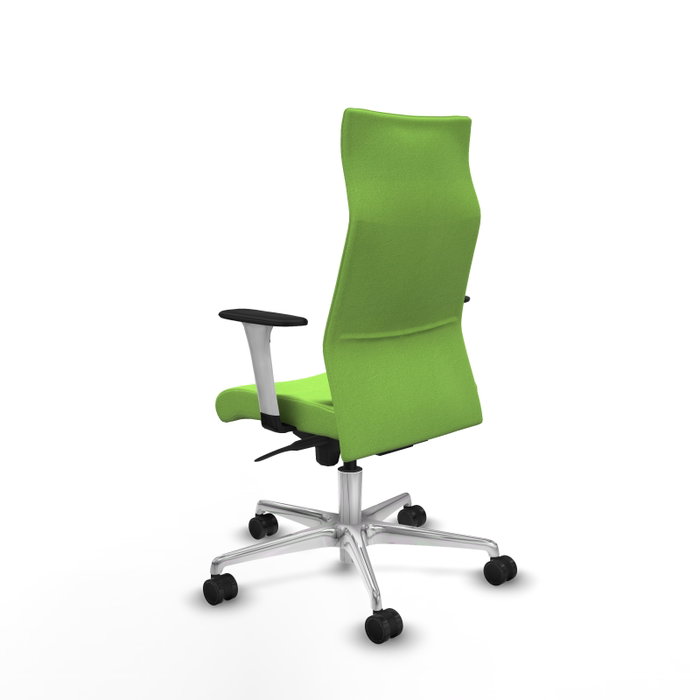 Piqueras Y Crespo Sillón Albacete Pistacho avec mécanisme synchrone et base aluminium