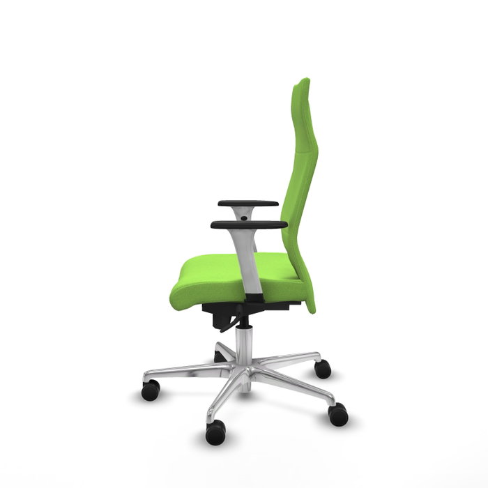 Piqueras Y Crespo Sillón Albacete Pistacho avec mécanisme synchrone et base aluminium