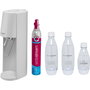 SodaStream Soda Maker Terra Megapack QC blanc avec 3 bouteilles