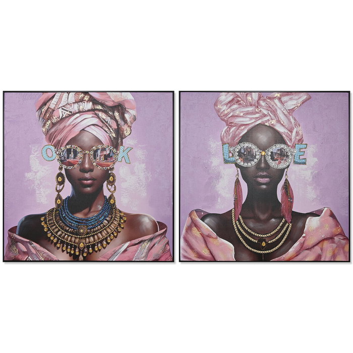 Home ESPRIT Toile Mauve Moderne et Africaine Home ESPRIT Toile Mauve Moderne et Africaine