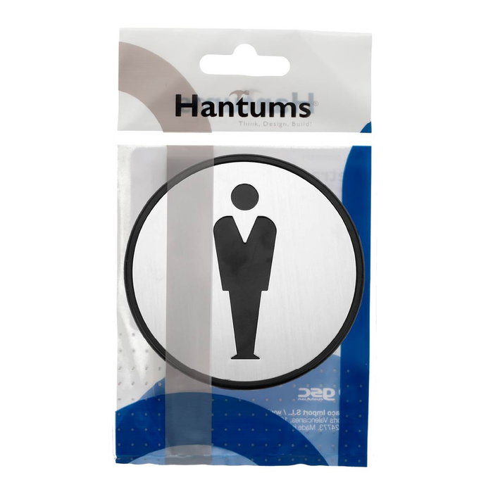 Hantums Symbole de toilettes adhésif homme Ø97mm Hantums Symbole de toilettes adhésif homme Ø97mm