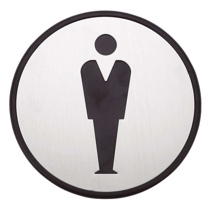 Hantums Symbole de toilettes adhésif homme Ø97mm Hantums Symbole de toilettes adhésif homme Ø97mm