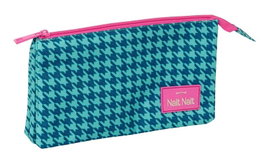 Safta Porte-crayons design pied-de-coq vert, dimensions 22 x 12 x 3 cm