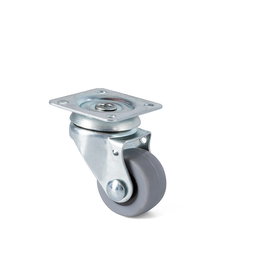 Q&Q Zn-Características Rueda Giratoria Antro Aro De Goma Ø40, Capacité 20 kg par Roue, En Plastique