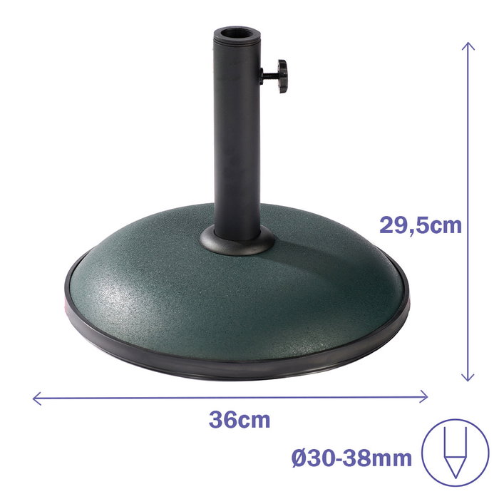 Marbueno Base pour Parasol Ronde Ciment 36x29,5 cm 11kg Vert Jardin Piscine Terrasse 10443 Marbueno Base pour Parasol Ronde Ciment 36x29,5 cm 11kg Vert Jardin Piscine Terrasse 10443