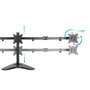 Tooq Support de Table pour 3 Écrans 17"-27" DB1704TN-B Pivotant