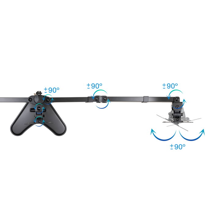 Tooq Support de Table pour 3 Écrans 17"-27" DB1704TN-B Pivotant Tooq Support de Table pour 3 Écrans 17"-27" DB1704TN-B Pivotant