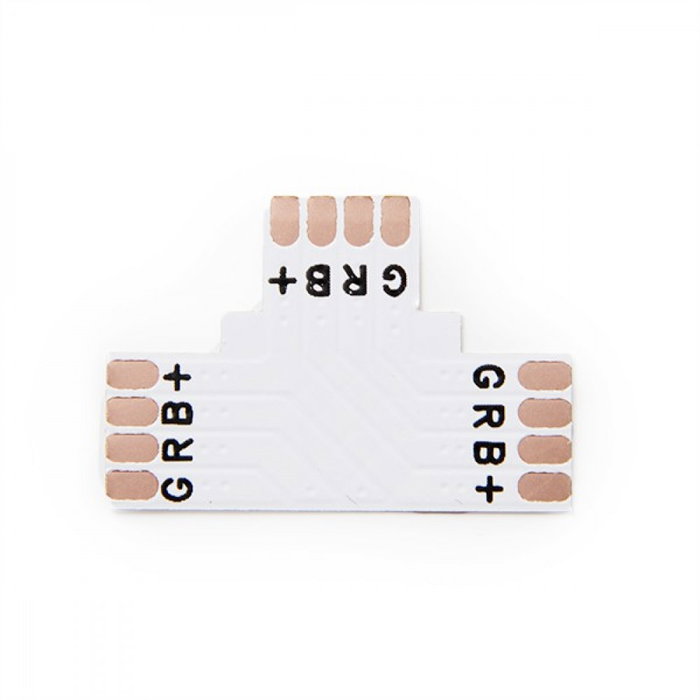 Connecteur à Souder T pour Bande de LED RGB 10mm Connecteur à Souder T pour Bande de LED RGB 10mm