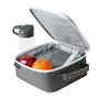 SAFTA - Sac isotherme porte-repas avec boîte Tupper et gourde - Motif Real Madrid - Isolation haute densité, revêtement PEVA, étanche - Dimensions 21 x 9.5 x 21.6 cm