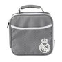 SAFTA - Sac isotherme porte-repas avec boîte Tupper et gourde - Motif Real Madrid - Isolation haute densité, revêtement PEVA, étanche - Dimensions 21 x 9.5 x 21.6 cm