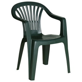 IPAE Chaise Monobloc Lyra en Résine, Dossier Bas, Vert
