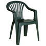 IPAE Chaise Monobloc Lyra en Résine, Dossier Bas, Vert