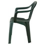 IPAE Chaise Monobloc Lyra en Résine, Dossier Bas, Vert