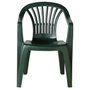 IPAE Chaise Monobloc Lyra en Résine, Dossier Bas, Vert