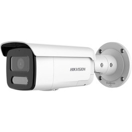 Hikvision Caméra réseau bullet fixe 4 MP ColorVu avec stroboscope et alarme sonore, imagerie 24/7 couleur, WDR 130 dB, classification humaine/véhicule, IP67
