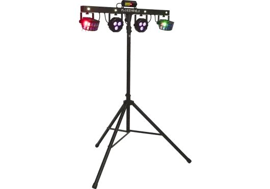 ALGAMLIGHT Florida Bar II Système d'Éclairage 4-en-1 avec Trépied LED RGB pour DJ