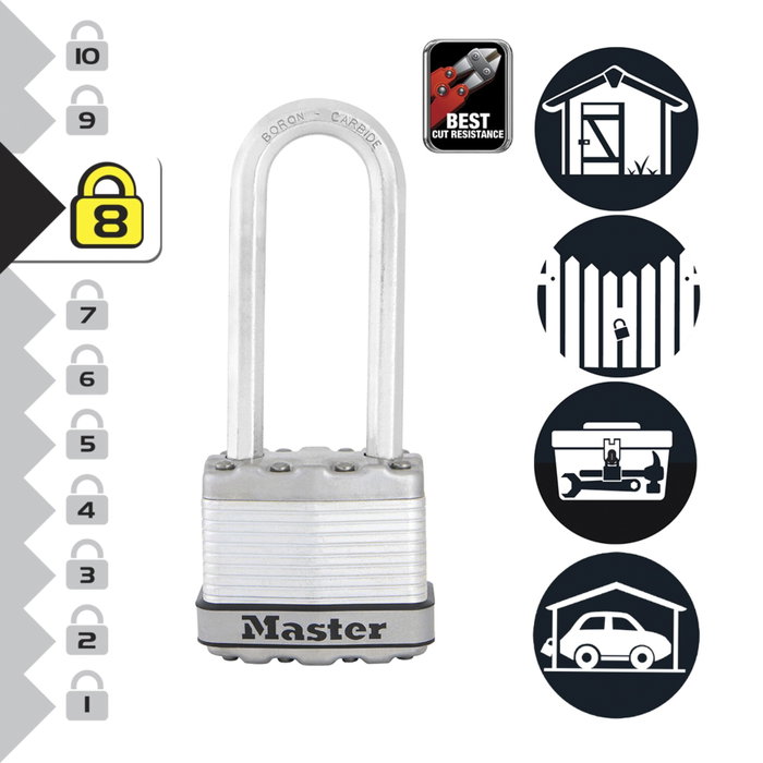 Master Lock Cadenas en acier laminé 45 mm Silver Master Lock Cadenas en acier laminé 45 mm Silver