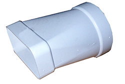 Raccord mixte PVC blanc Ø 100 pour sortie de gaz REF.0520 110106