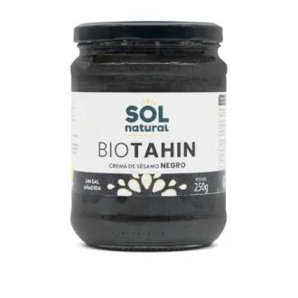 SOLNATURAL Tahin Noir Bio 250g - Pâte de sésame noir sans gluten, vegan, sans sel ajouté SOLNATURAL Tahin Noir Bio 250g - Pâte de sésame noir sans gluten, vegan, sans sel ajouté