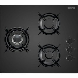 Daewoo BH6GKR21BNL Plaque de cuisson à gaz 3 foyers 60 cm Noir