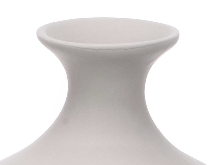 GIFTDECOR Vase en Céramique Gris à Col Étroit 34cm
