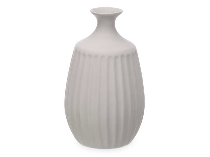 GIFTDECOR Vase en Céramique Gris à Col Étroit 34cm