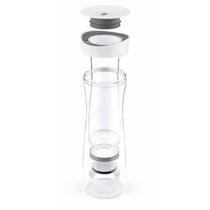 Brita Bouteille filtrante blanc graphite avec 1 filtre MicroDisc inclus Brita Bouteille filtrante blanc graphite avec 1 filtre MicroDisc inclus