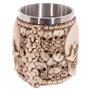 PUCKATOR - Tasse à motif crâne en résine avec cuillère en acier inoxidable, 10.5x14x10 cm