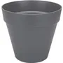 Elho Pot de fleurs rond Loft Urban avec réservoir d'eau - 28.5 x 26 cm - Gris anthracite - 9.6 litres