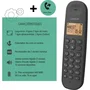 Logicom ILOA 150 SOLO - Téléphone fixe sans fil DECT, Noir, sans répondeur