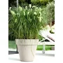 ELHO Pot de fleurs Pure Rond 40 Blanc Ø 39 x H 36 cm en plastique 100% recyclé résistant UV et froid jusqu'à -40°C pour intérieur et jardin