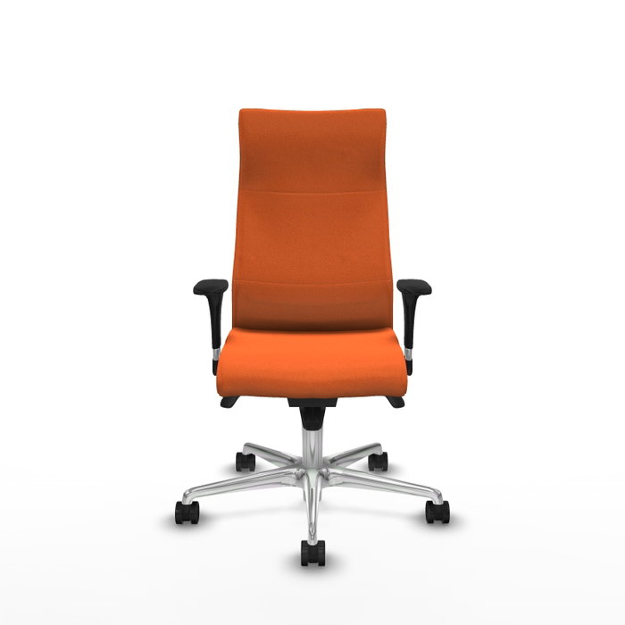 Piqueras Y Crespo Fauteuil Albacete Orange avec mécanisme Synchro et base aluminium Piqueras Y Crespo Fauteuil Albacete Orange avec mécanisme Synchro et base aluminium