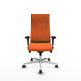 Piqueras Y Crespo Fauteuil Albacete Orange avec mécanisme Synchro et base aluminium