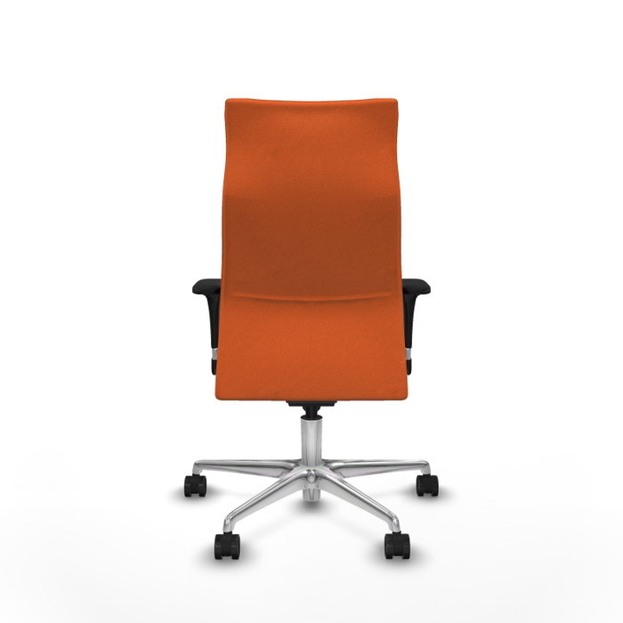 Piqueras Y Crespo Fauteuil Albacete Orange avec mécanisme Synchro et base aluminium Piqueras Y Crespo Fauteuil Albacete Orange avec mécanisme Synchro et base aluminium