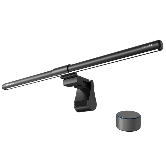 Phoenix Helios Pro Barre Lumineuse pour Moniteur USB avec Télécommande, Protection Anti-Lumière Bleue, CRI>95, 3000K-6500K, compatible écrans courbes Phoenix Helios Pro Barre Lumineuse pour Moniteur USB avec Télécommande, Protection Anti-Lumière Bleue, CRI>95, 3000K-6500K, compatible écrans courbes