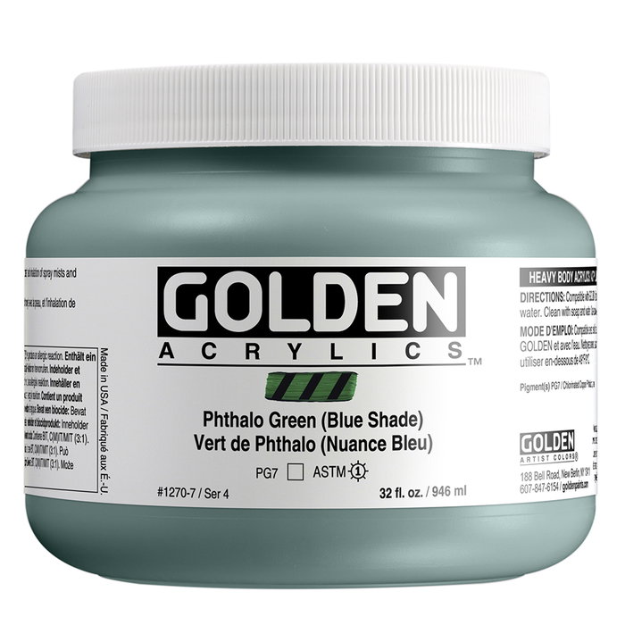 Golden Peinture acrylique Heavy Body Thalo Verde (Azul) 946 ml Golden Peinture acrylique Heavy Body Thalo Verde (Azul) 946 ml